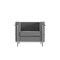 Flash Furniture Gray LeatherSoft Chair with Double Bar Frame ZB-REGAL-810-1-CHAIR-GY-GG - alternate 2